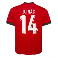 Camiseta Portugal Goncalo Inacio #14 Primera Equipación Replica Eurocopa 2024 mangas cortas